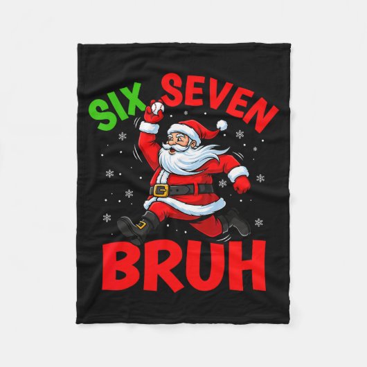 67 Meme Six Seven Bruh Sinterklaas Honkbal Grappig Fleece Deken (Voorkant)
