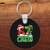 67 Meme Six Seven Christmas Crew Xmas Lights Famil Sleutelhanger (Voorkant)