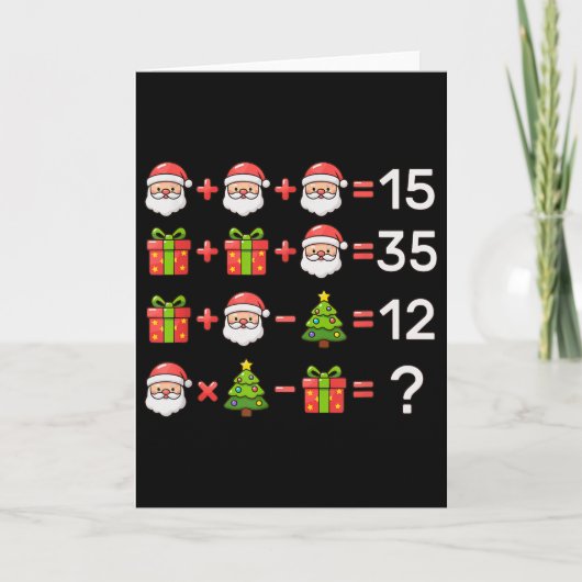 67 Meme Six Seven Christmas Math Equation Xmas Log Kaart (Voorkant)