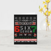 67 Meme Six Seven Christmas Ugly Sweater For Kids  Kaart (Gele Bloem)