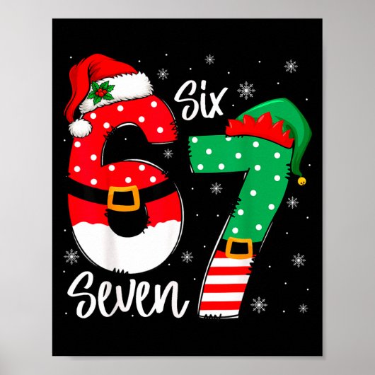 67 Meme Six Seven For Kids Women Men Boys Girls Ch Poster (Voorkant)
