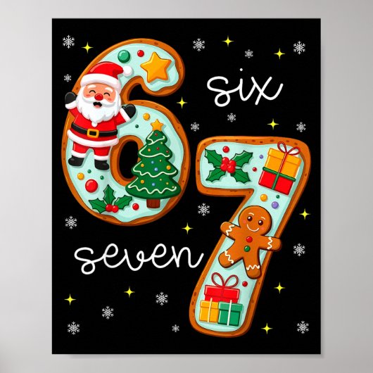 67 Meme Six Seven For Kids Women Men Boys Girls Ch Poster (Voorkant)