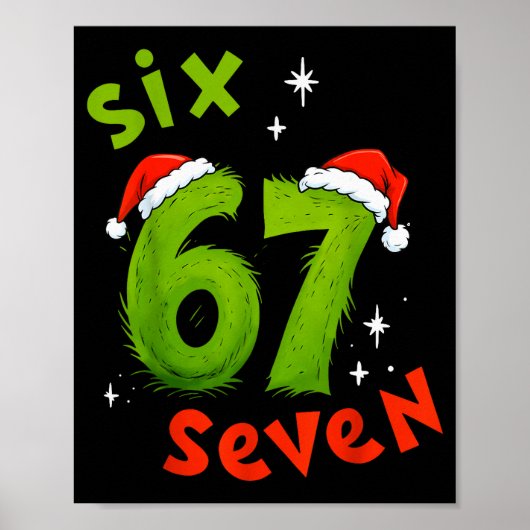67 Meme Six Seven For Kids Women Men Boys Girls Ch Poster (Voorkant)