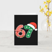 67 Meme Six Seven Funny Christmas 6 7 Meme Men Wom Kaart (Gele Bloem)