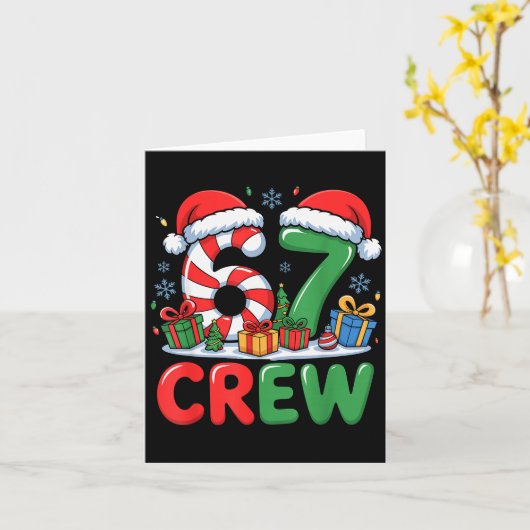 67 Meme Six Seven Funny Christmas Women Men Boys G Kaart (Gele Bloem)