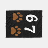 67 Meme Six Seven Funny Dog Paw  Fleece Deken (Voorkant (Horizontaal))