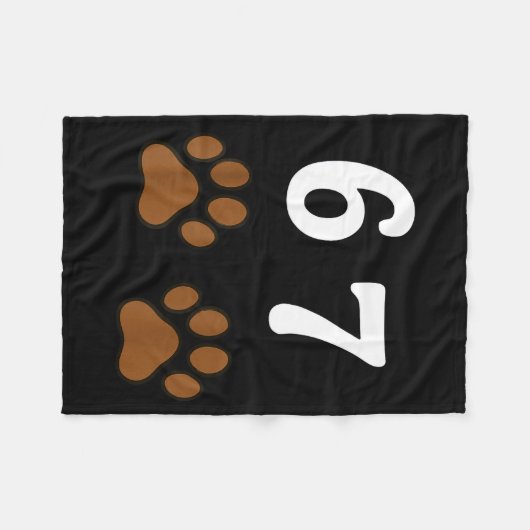 67 Meme Six Seven Funny Dog Paw  Fleece Deken (Voorkant (Horizontaal))