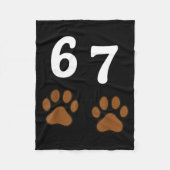 67 Meme Six Seven Funny Dog Paw  Fleece Deken (Voorkant)