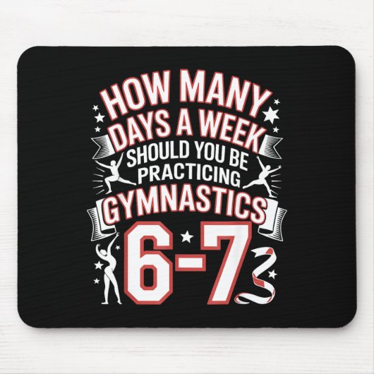 67 Meme Six Seven Funny How Many Days Gymnastics  Muismat (Voorkant)