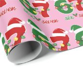 67 Meme Six Seven Gen Alpha Kerstmis  Cadeaupapier (Rol Hoek)