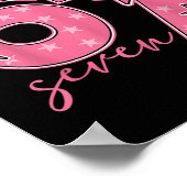 67 Meme Six Seven Gen Alpha Slang Schattig Roze 6 Poster (Hoek)
