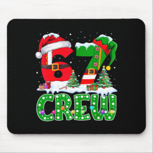 67 Meme Six Seven Kerst Crew Xmas Lichten Familie Muismat