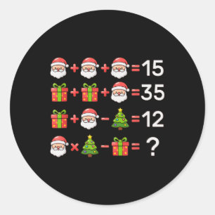 67 Meme Six Seven Kerst Wiskunde Vergelijking Xmas Ronde Sticker