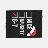 67 Meme Six Seven Nice Naughty Christmas For Men W Fleece Deken (Voorkant (Horizontaal))