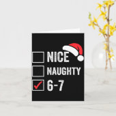 67 Meme Six Seven Nice Naughty Christmas For Men W Kaart (Gele Bloem)