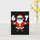 67 Meme Six Seven Number 6 7 Funny Santa Xmas Chri Kaart (Gele Bloem)
