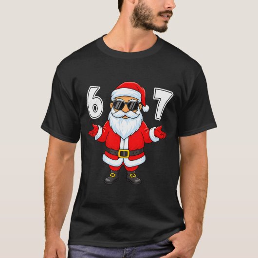 67 Meme Six Seven Number 6 7 Funny Santa Xmas Chri T-shirt (Voorkant)