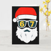 67 Meme Six Seven Santa Face Kids Men Boys Girls C Kaart (Gele Bloem)