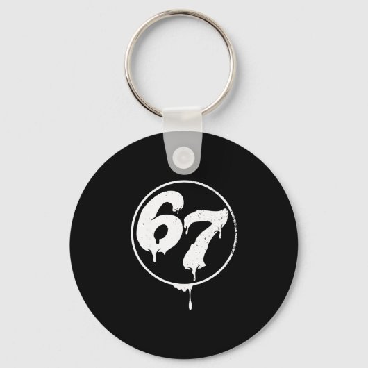 67 Meme Six Seven Urn Graffiti Style  Sleutelhanger (Voorkant)