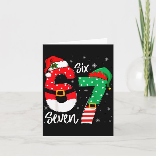 67 Meme Six Seven Voor Kinderen Vrouwen Mannen Jon Kaart (Voorkant)