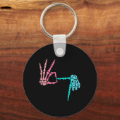 67 Meme Skelet Drip Ijs 67 Honkbal Leven Sleutelhanger (Voorkant)