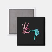 67 Meme Skelet Drip Ijs 67 Honkbal Lifest Magneet (Voorkant / Achterkant)
