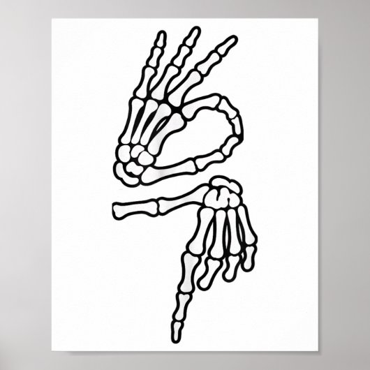 67 Meme Skelet Hand 6 7 Halloween Zes Zeven _1 Poster (Voorkant)