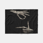 67 Meme Skelet Hand 6 7 Halloween Zes Zeven Grappi Fleece Deken (Voorkant (Horizontaal))