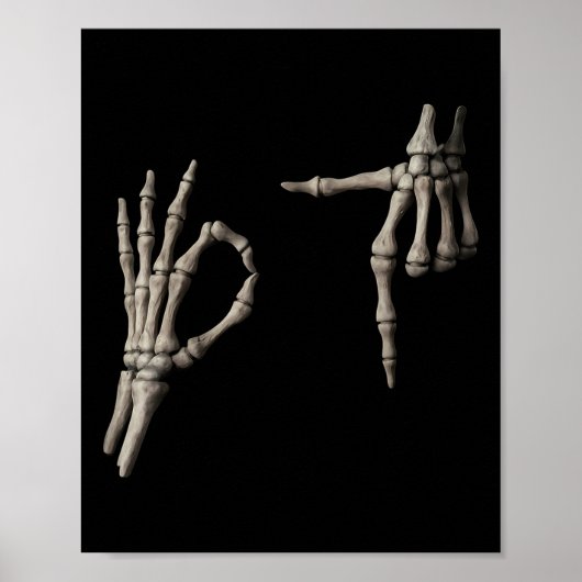 67 Meme Skelet Hand 6 7 Halloween Zes Zeven Grappi Poster (Voorkant)