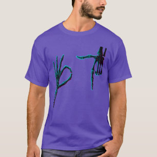 67 Meme Skelet Hand 6 7 Halloween Zes Zeven Grappi T-shirt