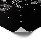 67 Meme Skelet Hand Grappig Halloween Zes Zeven Ti Poster (Hoek)