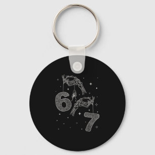 67 Meme Skelet Hand Grappig Halloween Zes Zeven Ti Sleutelhanger