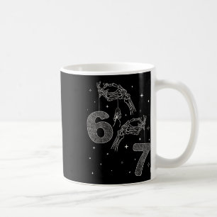 67 Meme Skelet Hand Grappige Halloween Zes Zeven T Koffiemok