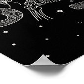 67 Meme Skelet Hand Grappige Halloween Zes Zeven T Poster (Hoek)