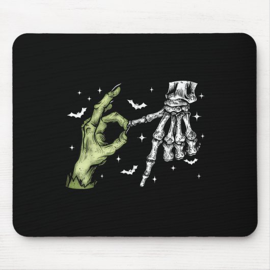 67 Meme Skelet Zombie Hand 6 7 Halloween Zes Zeven Muismat (Voorkant)