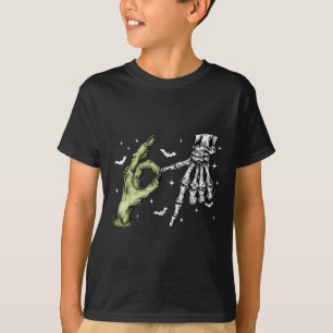 67 Meme Skelet Zombie Hand 6 7 Halloween Zes Zeven T-shirt