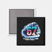 67 Meme Slang Honkbalhandschoen Drip Ijs Six Se Magneet (Voorkant / Achterkant)