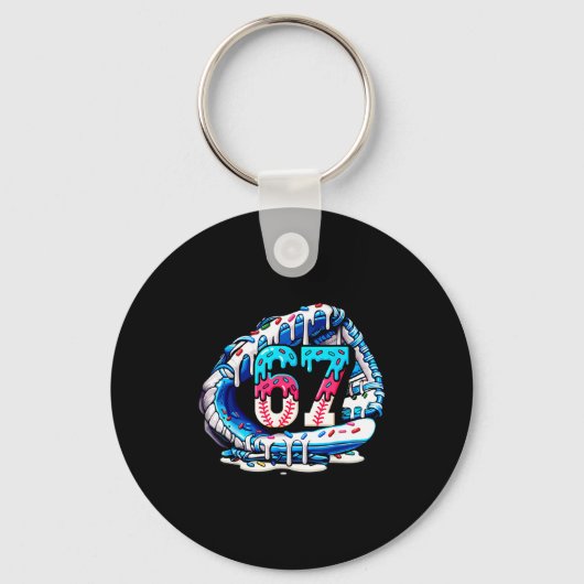 67 Meme Slang Honkbalhandschoen Drip Ijs Zes Se Sleutelhanger (Voorkant)