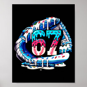 67 Meme Slang Honkbalhandschoen Drip Ijs Zes Zeven Poster