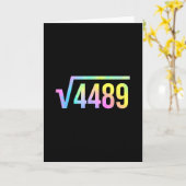 67 Meme Slang Tie Dye Funny Square Root 4489 Math  Kaart (Gele Bloem)