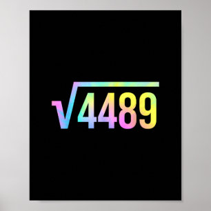 67 Meme Slang Tie Dye Grappig Vierkantswortel 4489 Poster