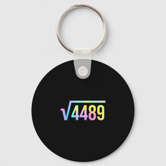 67 Meme Slang Tie Dye Grappig Vierkantswortel 4489 Sleutelhanger (Voorkant)