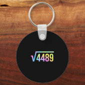 67 Meme Slang Tie Dye Grappig Vierkantswortel 4489 Sleutelhanger (Voorkant)