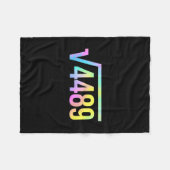 67 Meme Slang Tie Dye Grappige Vierkantswortel 448 Fleece Deken (Voorkant (Horizontaal))