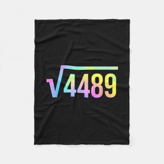 67 Meme Slang Tie Dye Grappige Vierkantswortel 448 Fleece Deken (Voorkant)