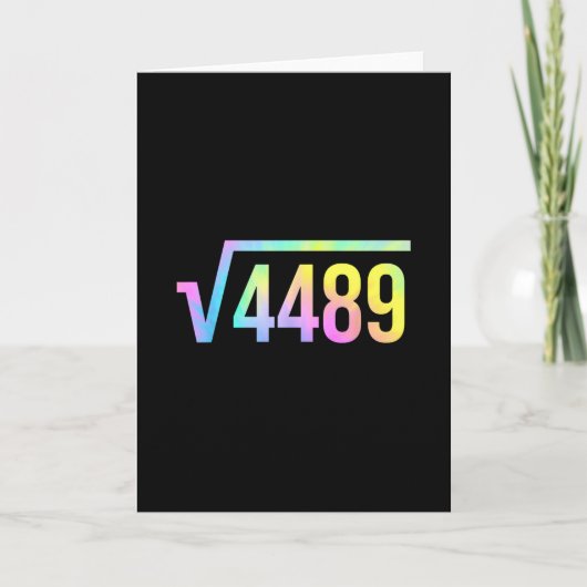 67 Meme Slang Tie Dye Grappige Vierkantswortel 448 Kaart (Voorkant)