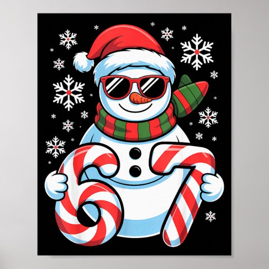 67 Meme Snowman Brainrot Funny Christmas Kids Boys Poster (Voorkant)