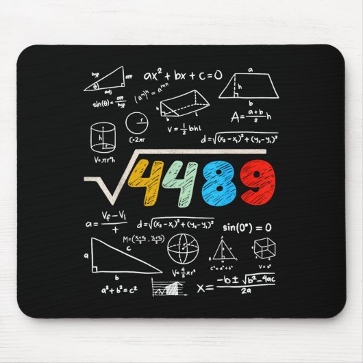 67 Meme Square Root 4489 Do The Math Funny Birthda Muismat (Voorkant)