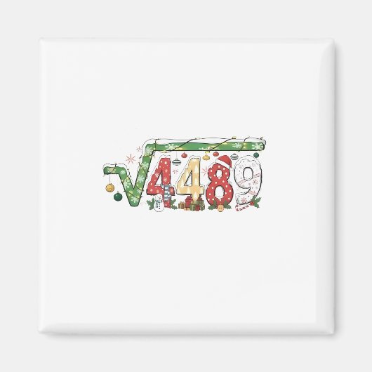 67 Meme Square Root 4489 Six Seven Math Christmas Magneet (Voorkant)