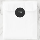 67 Meme Square Root 4489 Slang Math 6 7 Retro Men  Ronde Sticker (Tas)